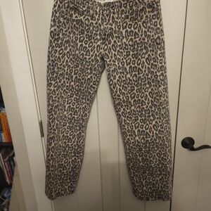 BDG Animal Print Flare Jeans